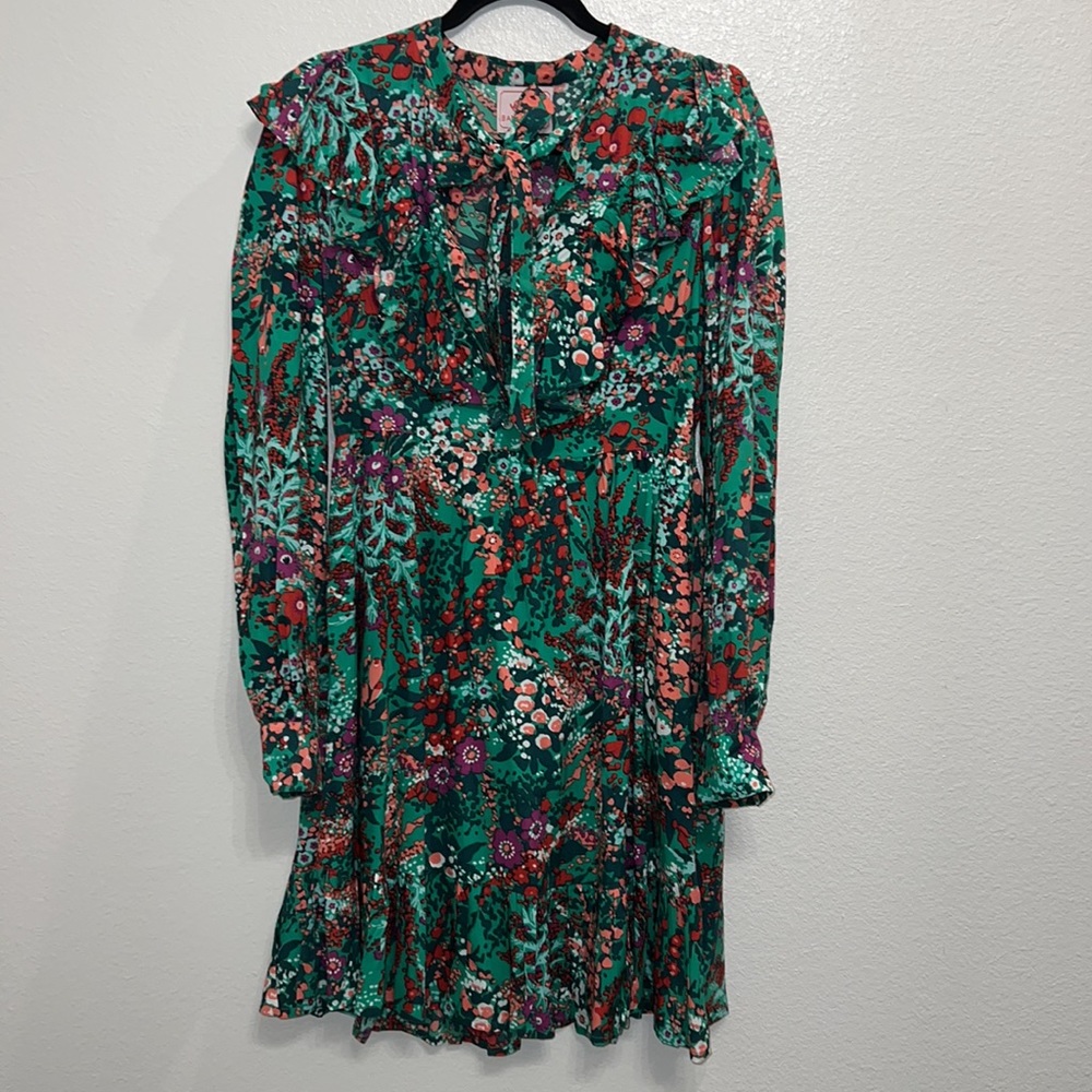 Banjanan Liberty Floral Tie Neck Mini Dress - Picture 4 of 11